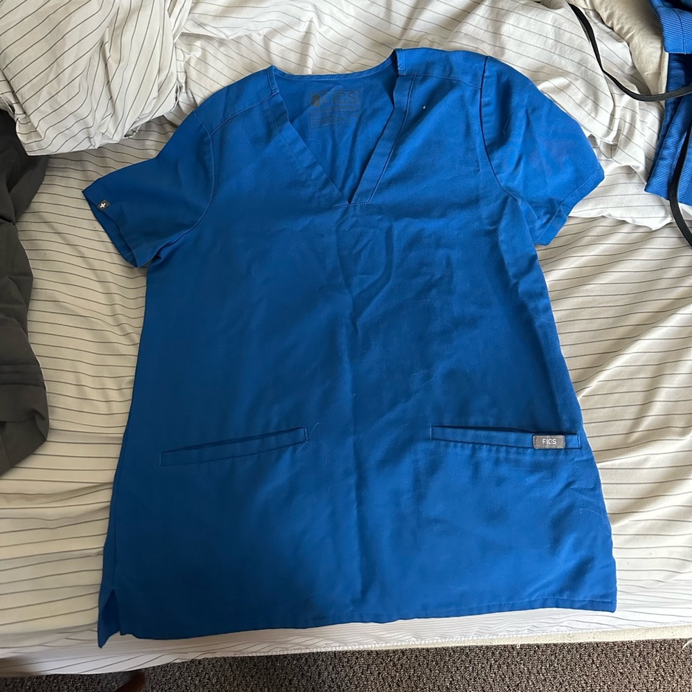 Royal blue FIGS scrub top